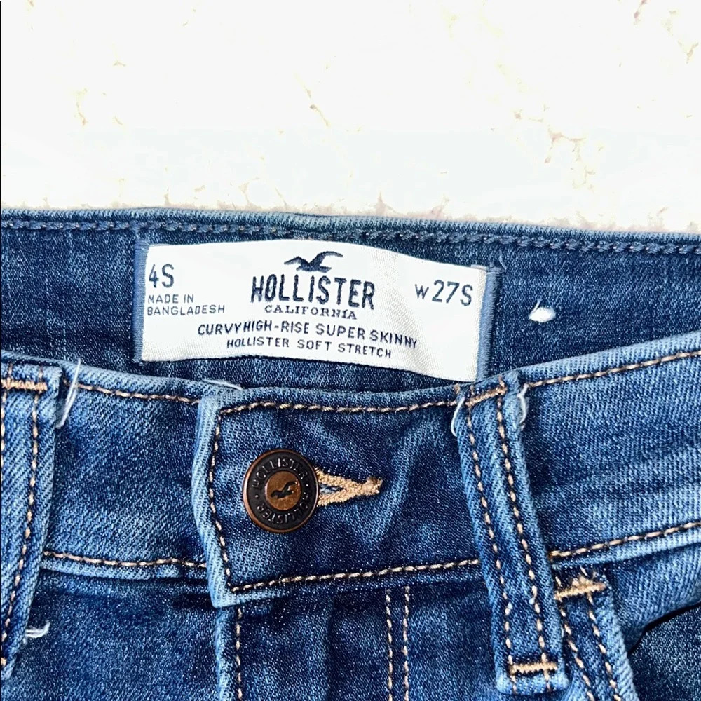 Hollister Distressed Blue Skinny Jeans - Picture 2 of 7